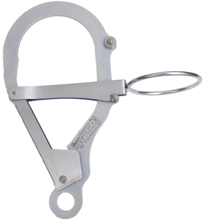 Hak stalowy automatyczny Irudek PERT10 do tyczki teleskopowej, otwarcie 85 mm, EN 795 B