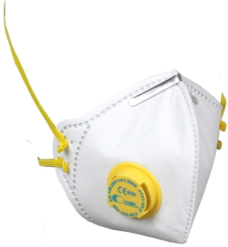 Półmaska przeciwpyłowa składana Irudek IRU 430 SLV z zaworem, FFP3