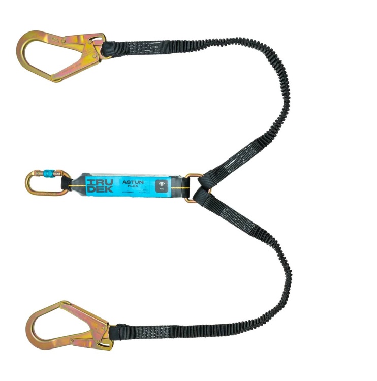 Podwójny amortyzator energii z taśmą elastyczną Irudek ASTUN FLEX Y 180HSS, 140–180 cm, 140 kg, EN 355 - zdjęcie 2