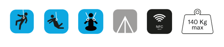 Szelki asekuracyjno-ratownicze Irudek LIGHT 14, punkt górny ewakuacyjny, 140 kg, EN 361, EN 1497 - zdjęcie 4