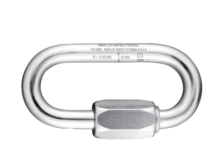 Karabińczyk owalny zakręcany Irudek OVAL LINK 16 50kN