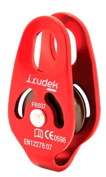 Bloczek linowy Irudek PRO37 BUS z łożyskami, do liny 13 mm, 28 kN, EN 12278