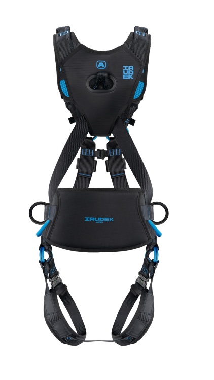 Szelki pozycjonująco-ewakuacyjne Irudek WIND BLUE 2, pas IRUPAD, 140 kg, EN 361, EN 358, EN 1497 - zdjęcie 2