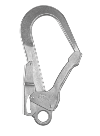 Zatrzaśnik stalowy hakowy Irudek 39, zamknięcie automatyczne, prześwit 50 mm, 23 kN, EN 362