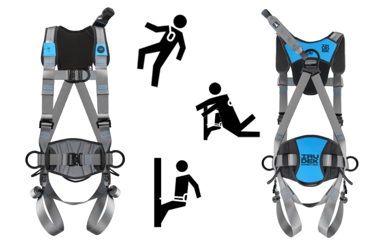 Szelki bezpieczeństwa Irudek EXPERT 2 PRO, pas 3D EXO, klamry K-EASY, 140 kg, EN 361, EN 358