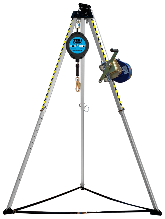 Zestaw ewakuacyjny Irudek KIT TRIP 10 (trójnóg TRIP1, wyciągarka TRN1, urządzenie 20 m), ATEX