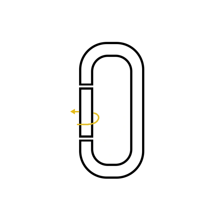 Karabińczyk aluminiowy Twist-Lock Irudek 936 14mm 23kN - zdjęcie 2