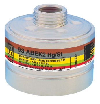 Filtropochłaniacz z gwintem MSA Irudek 93 ABEK2Hg/St, EN 14387