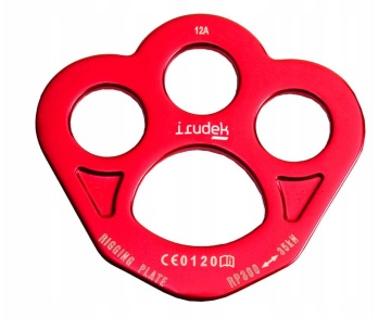 Płytka stanowiskowa wielozaczepowa Irudek PRO300 mała, 35 kN, 1+3 otwory, EN 362