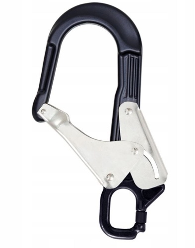 Karabińczyk aluminiowy hakowy Irudek 984 OPEN czarny 60mm
