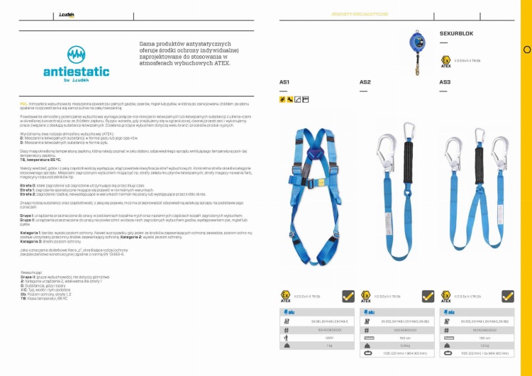 Szelki Bezpieczeństwa Antystatyczne AS1 Irudek (ATEX) - zdjęcie 3