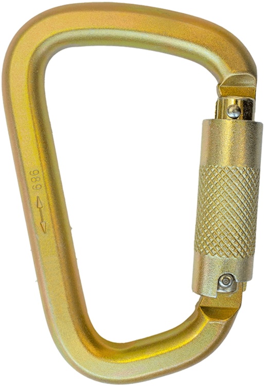 Karabińczyk stalowy z blokadą automatyczną Twist-Lock Irudek STEELSAFE 982, prześwit 22 mm, 40 kN, EN 362