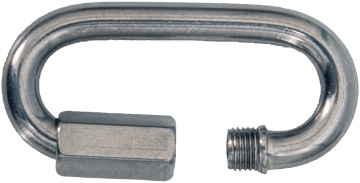 Karabińczyk owalny zakręcany INOX Irudek OVAL LINK, prześwit 10 mm, 35 kN, EN 362