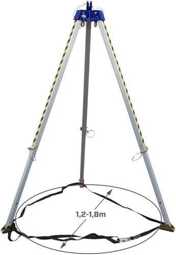 Trójnóg asekuracyjny aluminiowy Irudek TRIP 1 500kg ATEX - zdjęcie 2