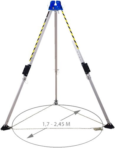 Trójnóg asekuracyjny aluminiowy Irudek TRIP 4 do 314cm ATEX
