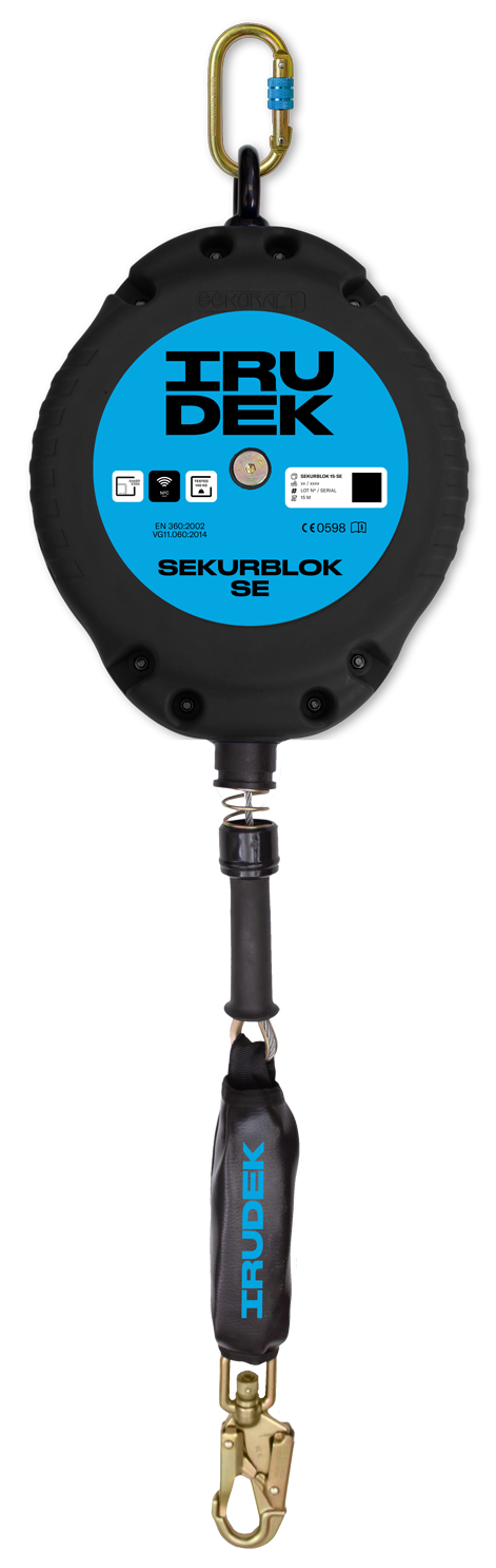 Urządzenie samohamowne Irudek SEKURBLOK 15-SE, lina 15 m, 140 kg, EN 360, VG11.060